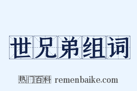 世兄弟组词是什么意思的图片